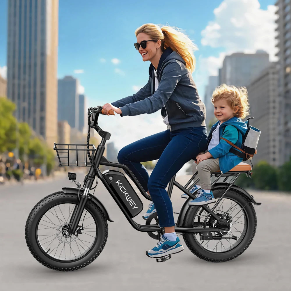 Electric Bike for Adults,20'' 1500W Peak Ebike, Up to 50 Miles 32MPH Electric Mountain Bike with 48V 20AH Removable Battery