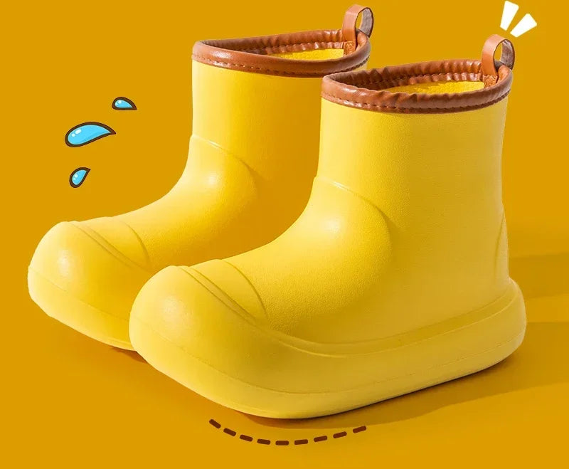Women Rain Boots New Fashion Thick Bottom High Top Rain Shoes Summer Non-slip Lightweight Waterproof Footwear Botas Plataforma
