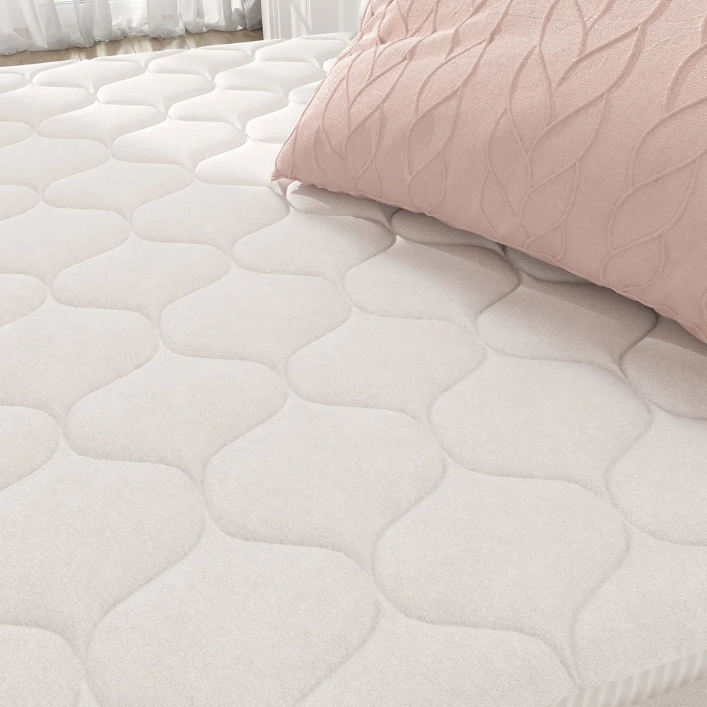 Twin Innerspring Mattress 8 Inch Medium Firm Bonnell Coil Hypoallergenic Foam Breathable Construction Mattress in a Box All Ages