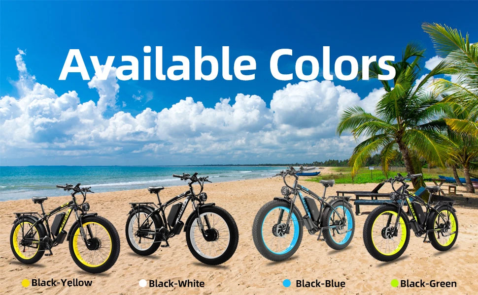 Electric Bike 2000W Dual Motor 48V23AH Lithium Battery E Bike Hydraulic Disc Brake 26 Inch All-terrain Fat Tire Electric Bicycle