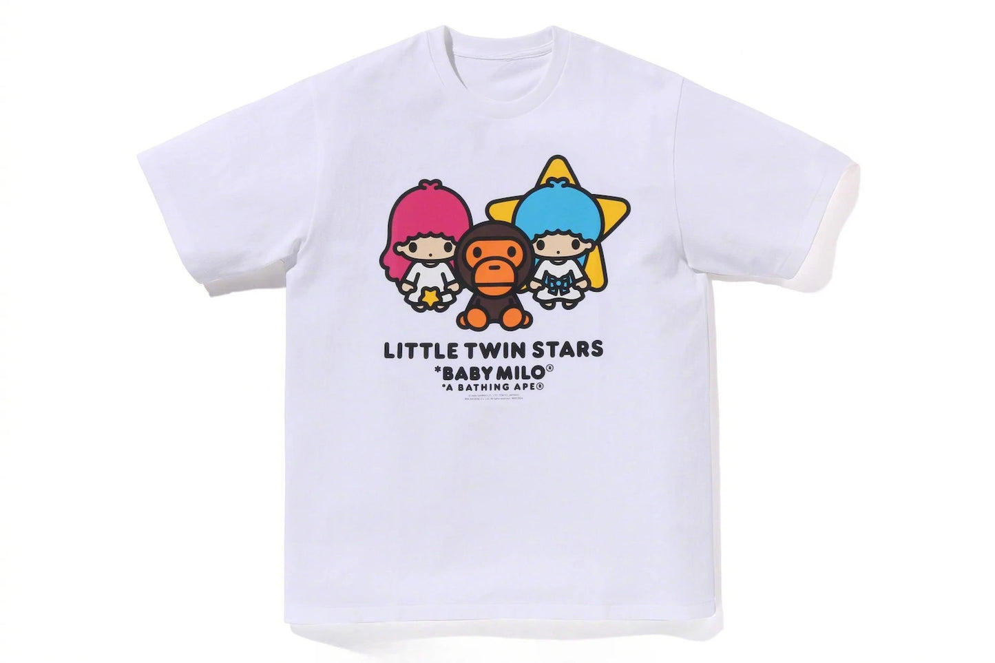 HelloKitty Sanlio Classic INS Letter Print Cotton Loose Male and Female Couple Short Sleeve T-shirt Is for Both Men and Women