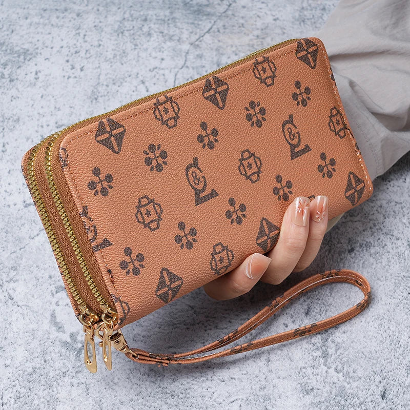 Women's wallet New long girls' Wallet Fashion double zipper large capacity wallet for women