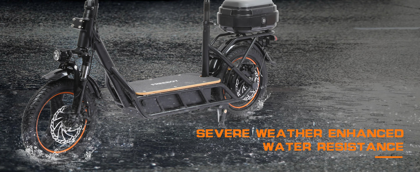 FREEBOY H14 ADULT ELECTRIC SCOOTER 750W MOTOR 48V 18AH FOLDING ELECTRIC SCOOTER 14 INCH TIRE CITY ELECTRIC SCOOTER