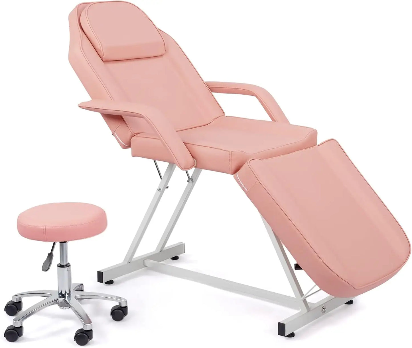 Massage Salon Tattoo Chair Esthetician Bed with Hydraulic Stool, Multi-Purpose Facial Bed Table, Adjustable Beauty Barbe