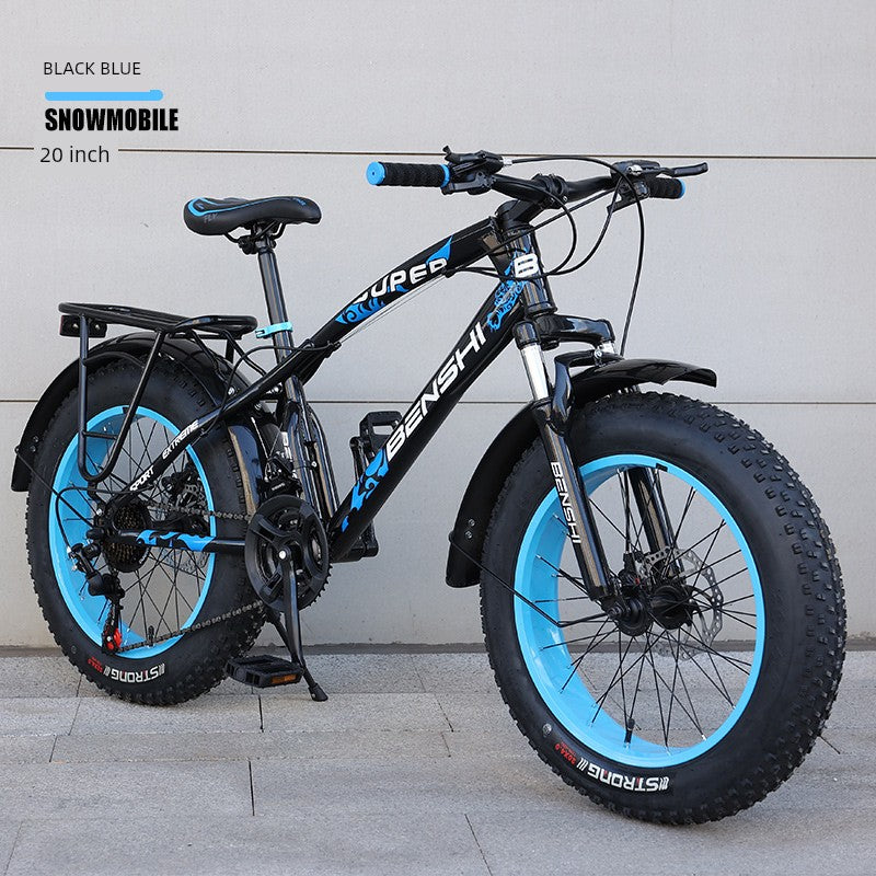 Snowmobile off-Road Mountain Bike Oversized Thick Wide Tire Plus-Size ATV Variable Speed Shock Absorption Adult Bicycles for Men and Women