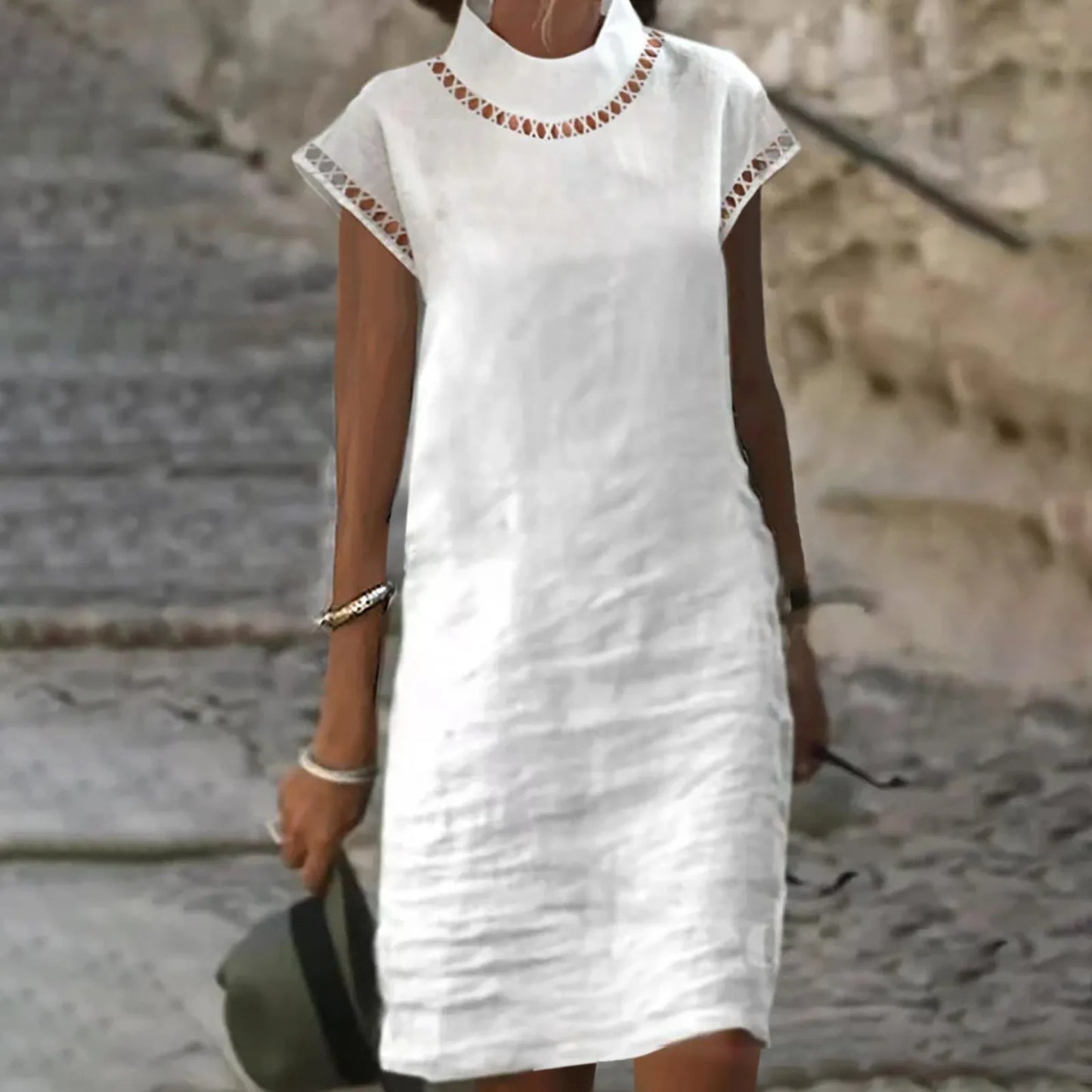 White Cotton Dress - My Store