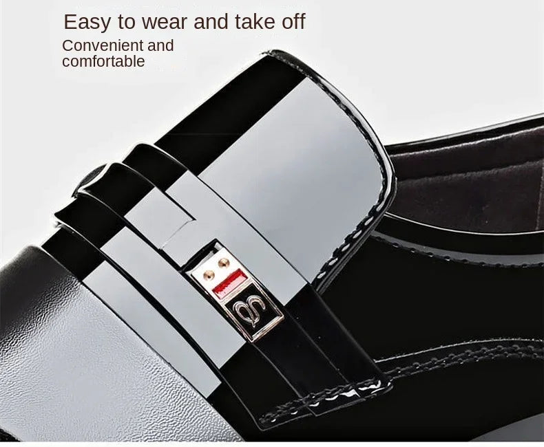Leather Shoes for Men Wedding Formal Oxfords Business Casual Office Work Shoes for Men Classic Luxury Pointy Men's Dress Shoes