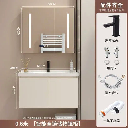 Show Service Bathroom Cabinet Jewelry Mirror Sink Makeup Washbasin Shelves Space Saving Ergonomic Vestidores Backyard Furniture