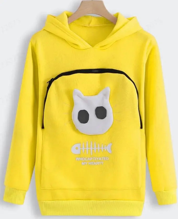 3XL Cat Lovers Hooded Sweatshirt Kangaroo Dog Pet Paw Dropshipping Pullovers Cuddle Pouch Fish Pocket Hoodie Tops
