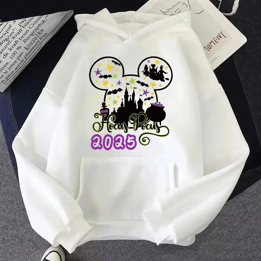 2025 Disney Mickey Minnie Family Vacation Printed Hoodie Autumn My First Disney Trip Pullover Tops Women Casual Sweatshirt