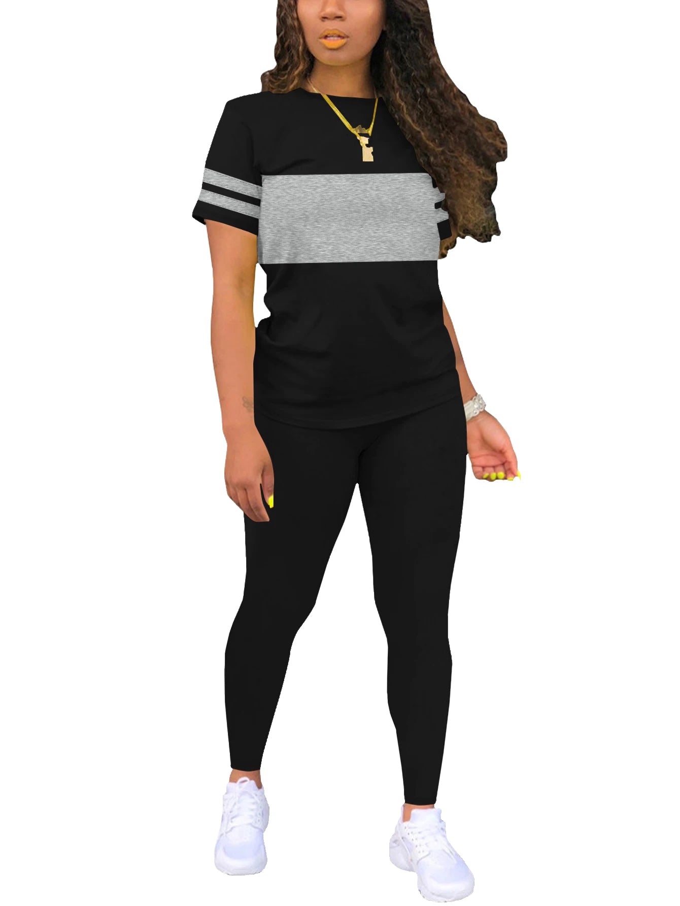 Women's Summer Casual Set Fashionable Comfortable Ensemble Ladies Clothing Outfit