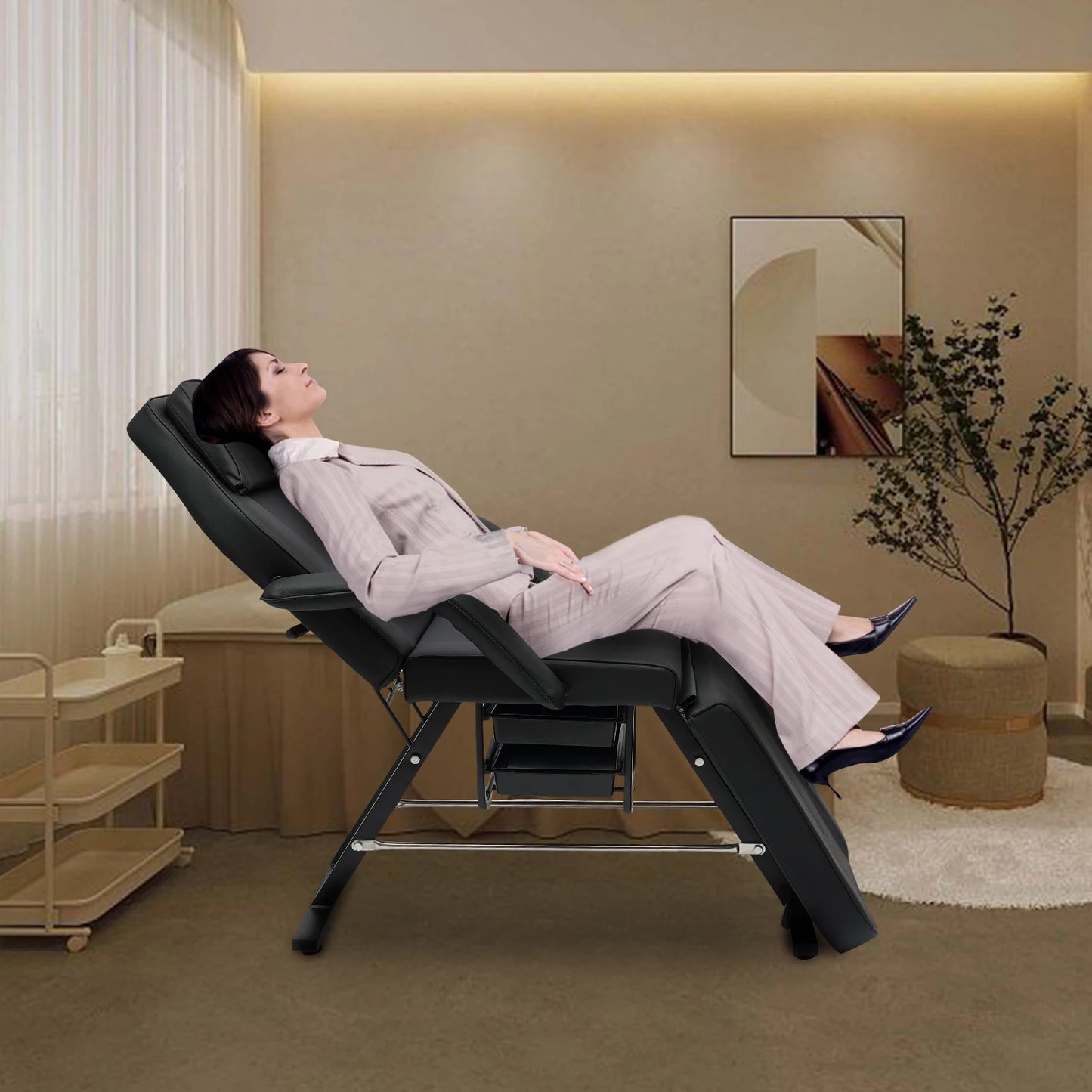 Salon Chair With Tray Facial Bed Lash Bed Massage Table Salon Chair For Client Tattoo Chair High Comfort Flexible