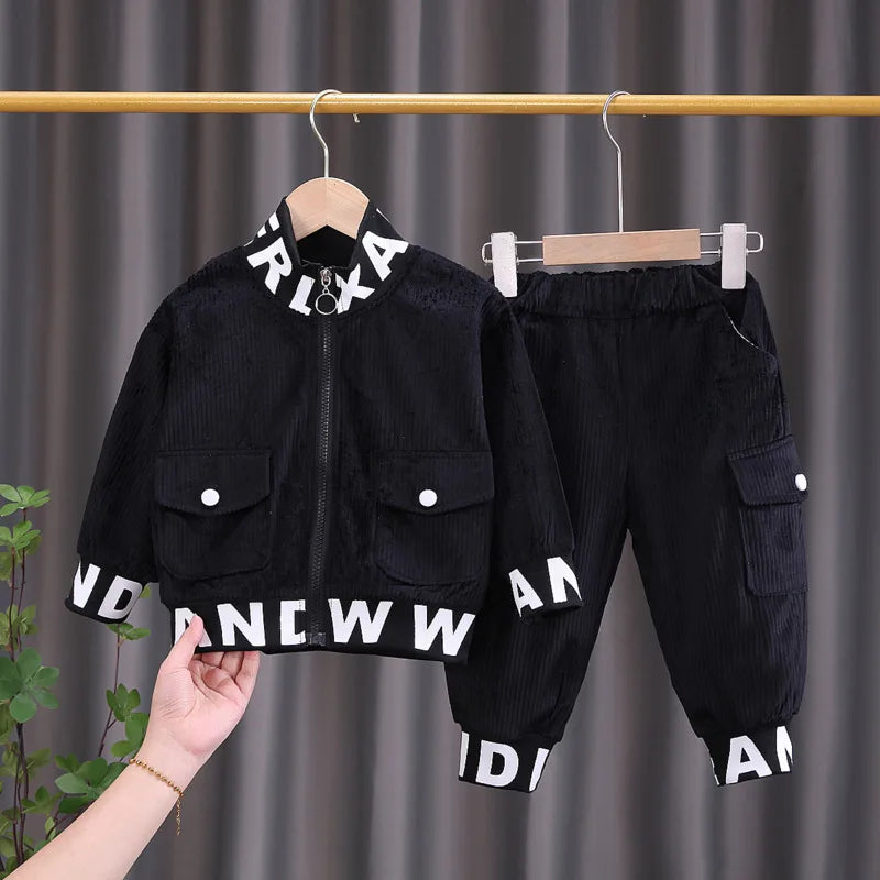 Children Fashion Jacket Pants 2Pcs/Sets Toddler