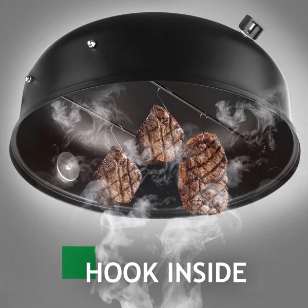 80*41*48cm Iron Spray Smoker Carbon Grill Black