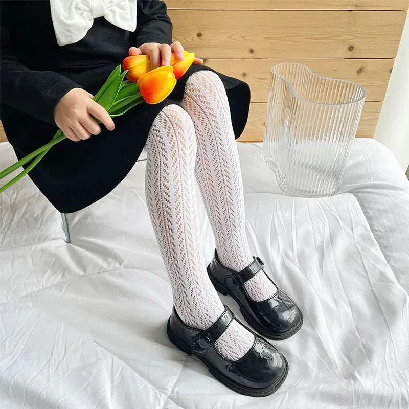 2/1 PCS Thin Breathable Baby Girl Tights Kids Dance Stocking Sock Children School Student Tights Princess Black White Pantyhose