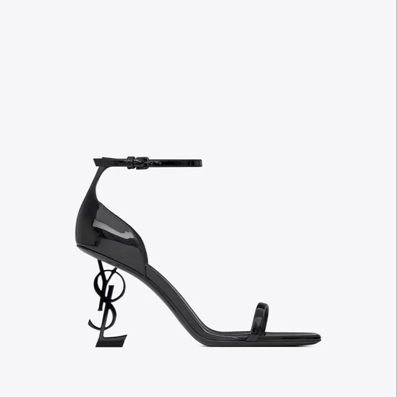 2025 Summer New Women's Sexy Black High Heels Sexy Comfortable Elegant Shallow Shoes Temperament Open Toe with Party Shoes