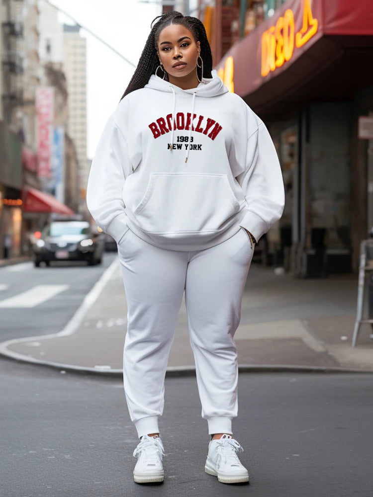 Letter Print Hoodie Sweatshirt