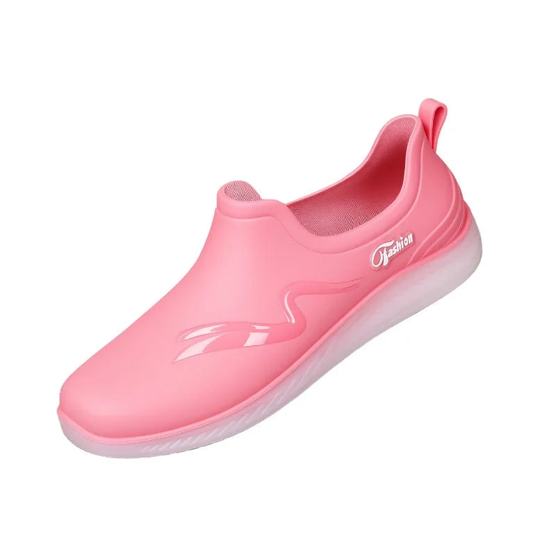 Low-top Rain Shoes, Women's Summer, Flat-soled Wear-resistant, Light Rain boots