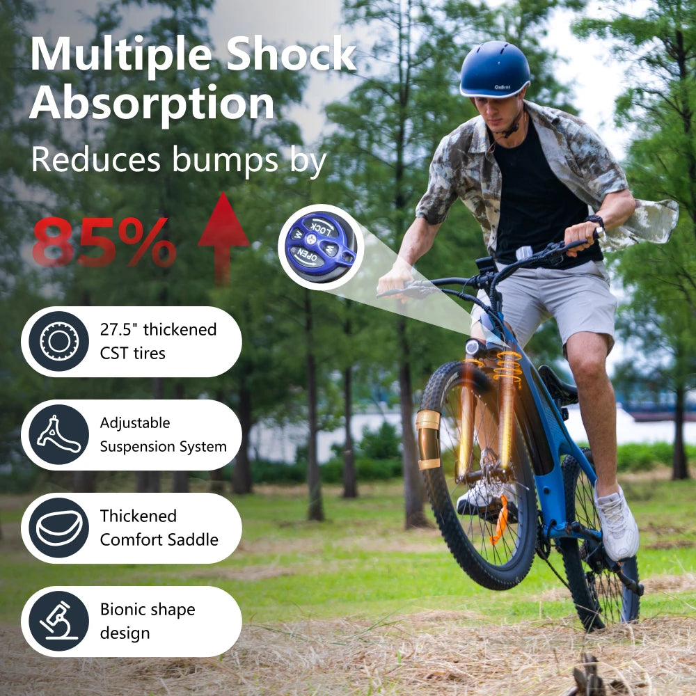 HUANCI Q5 electric bike Mountain electric e bike adults 48V 20AH Electric bike 27.5 Inch electric bikes ebike electric bicycle