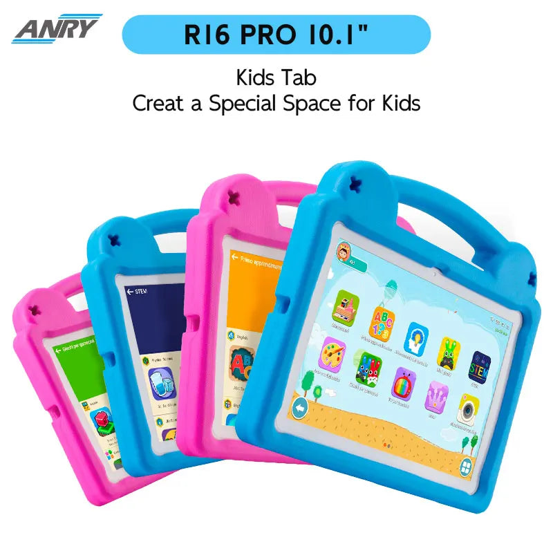 ANRY 2025 Kids Tablet Android 15 10.1 Inch A523 2.0GHZ 8GB(4+4 Expand) RAM 64GB ROM Octa-Core 5000Mah Tablets Children's Gifts