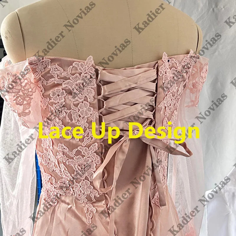Elegant Yellow Bridesmaid Dresses One Shoulder Sweep Train Silk Satin Pleated Mermaid Bridesmaid Gowns With Lace Up Back