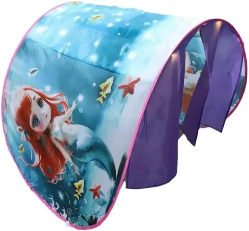 Dream Tent with light show for Kids Bed with Storage Pocket Foldable Kids Tent on Bed Mosquito Net Tent