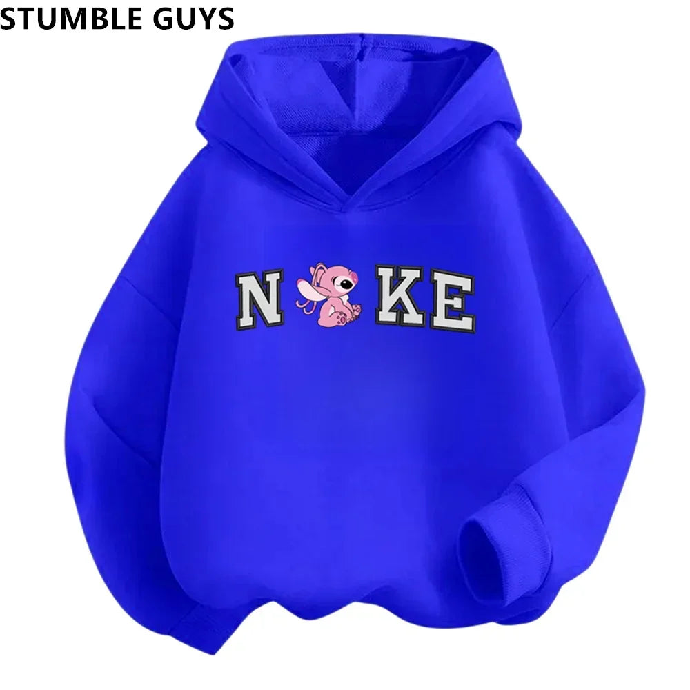 Children's Clothing Stitch Hoodie Set Boys Girls Casual Long-sleeved Sweatshirts Tops2-13 Years Old Kids Casual Trucksuit