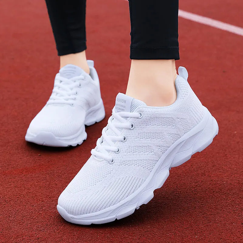 New Sneakers Women Casual Shoes Fashion Breathable Walking Mesh Flat Shoes Women 2024 Tenis Feminino White Ladies sports Shoes