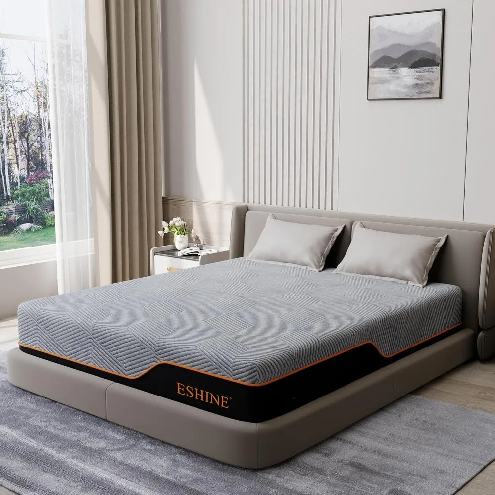 14 Inch King Gel Memory Foam Mattress - Back Pain Relief & Pressure Relief, Green Tea Infused, CertiPUR-US Certified, Bed in a