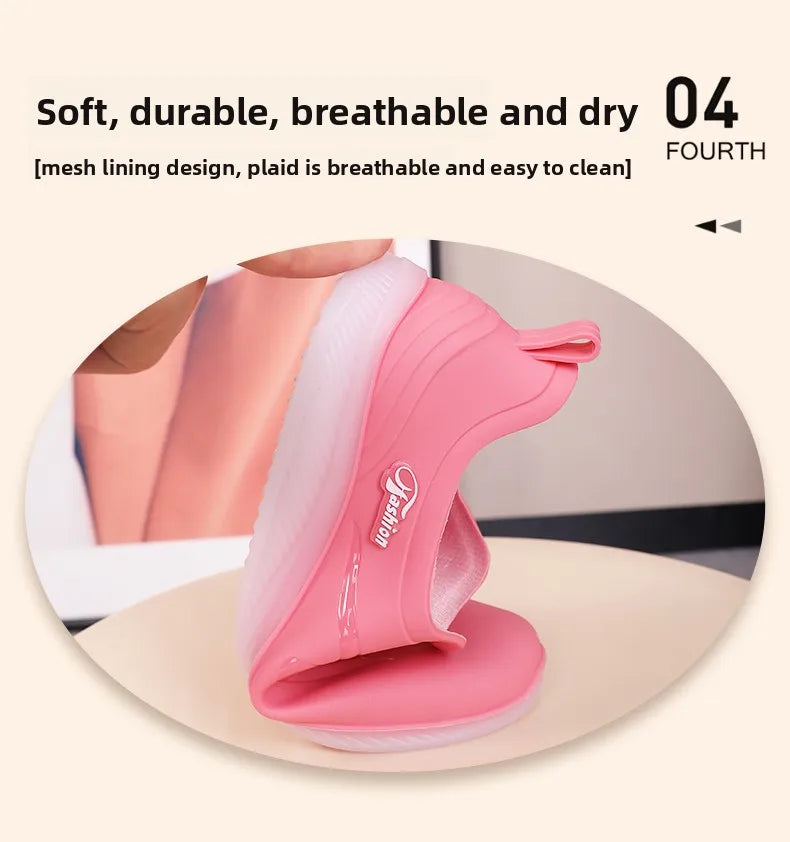 Low-top Rain Shoes, Women's Summer, Flat-soled Wear-resistant, Light Rain boots