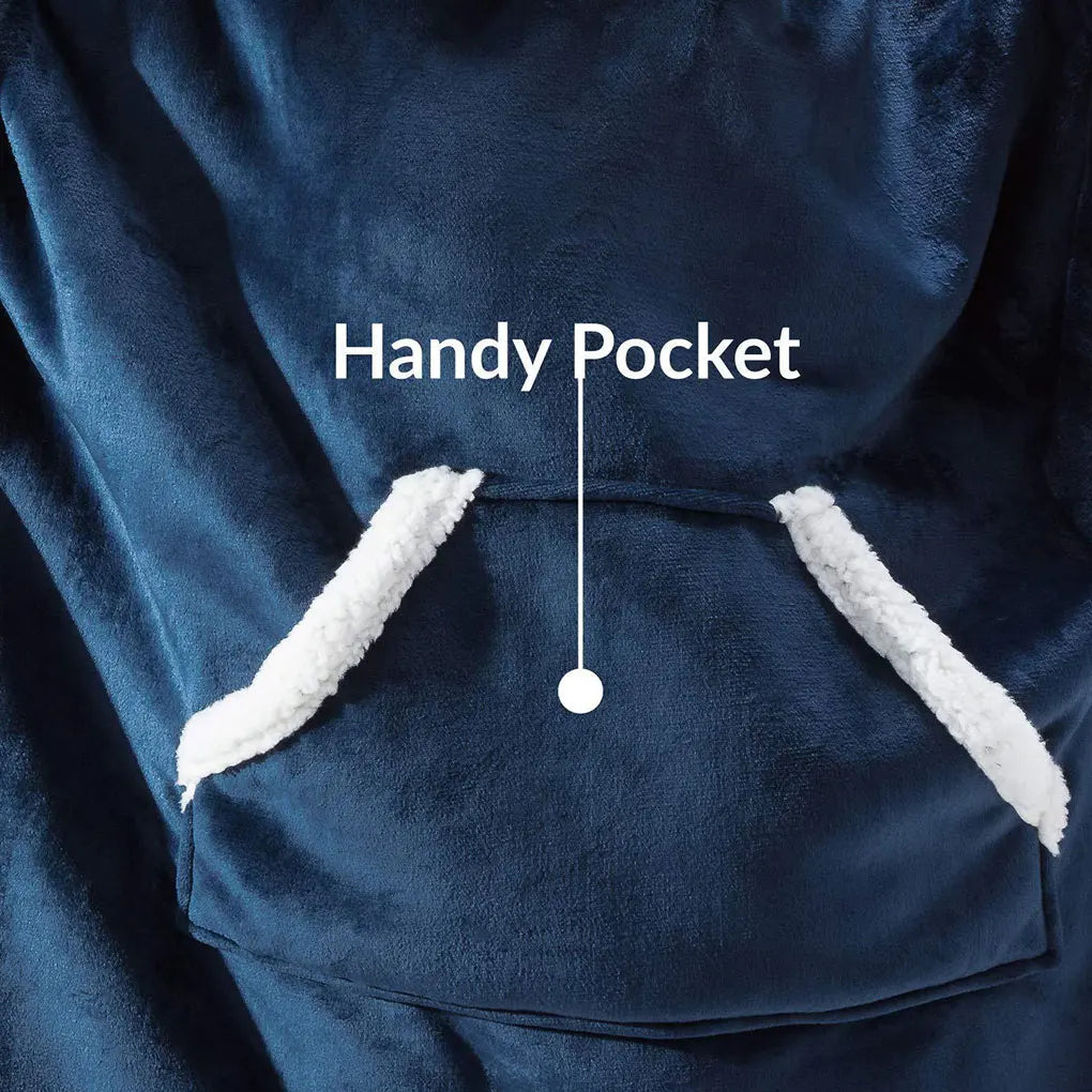 Wearable Blanket Hoodie Women Men Oversized Flannel Sherpa Fleece Hooded Soft Cozy Warm Blanket Blanket Sweatshirt Gifts