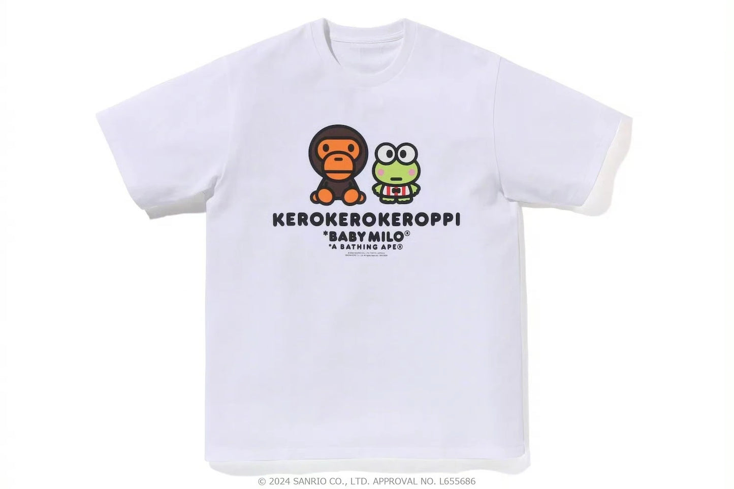 HelloKitty Sanlio Classic INS Letter Print Cotton Loose Male and Female Couple Short Sleeve T-shirt Is for Both Men and Women