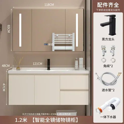 Show Service Bathroom Cabinet Jewelry Mirror Sink Makeup Washbasin Shelves Space Saving Ergonomic Vestidores Backyard Furniture
