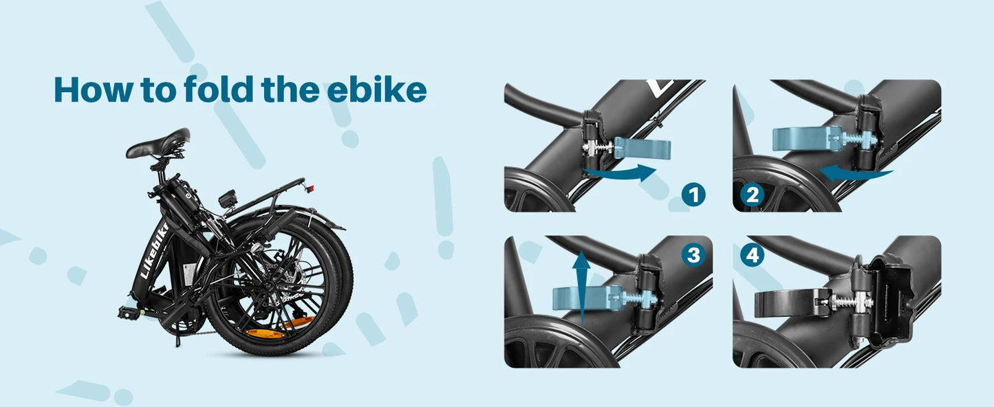 Electric E bike Foldable 540W Peak Motor 36V Removable Lithium Battery Electric Bicycle 20 Inch Tires Urban Commuter E-bike