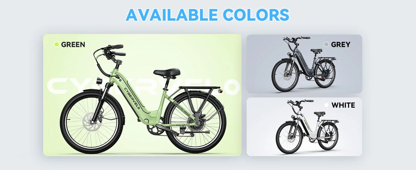 1000 Peak Electric Bike for Adults,up 80 Miles Removable Battery Ebike, 26" Electric E Bike with 7-Speed,Adult Electric Bicycles