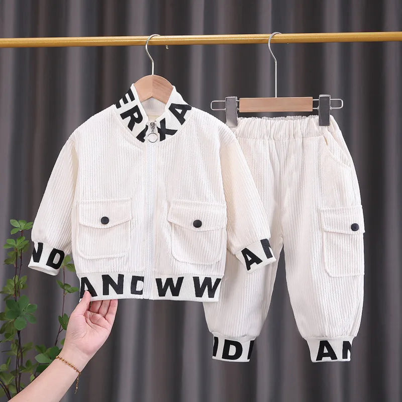 Children Fashion Jacket Pants 2Pcs/Sets Toddler