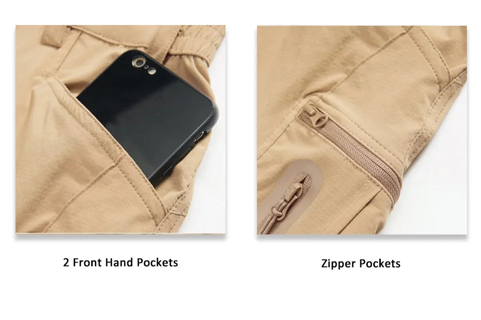MAGCOMSEN Lightweight Hiking Pant Men Summer Cargo Pants Quick-Dry Nylon Waterproof Outdoor Fishing Casual Trouser