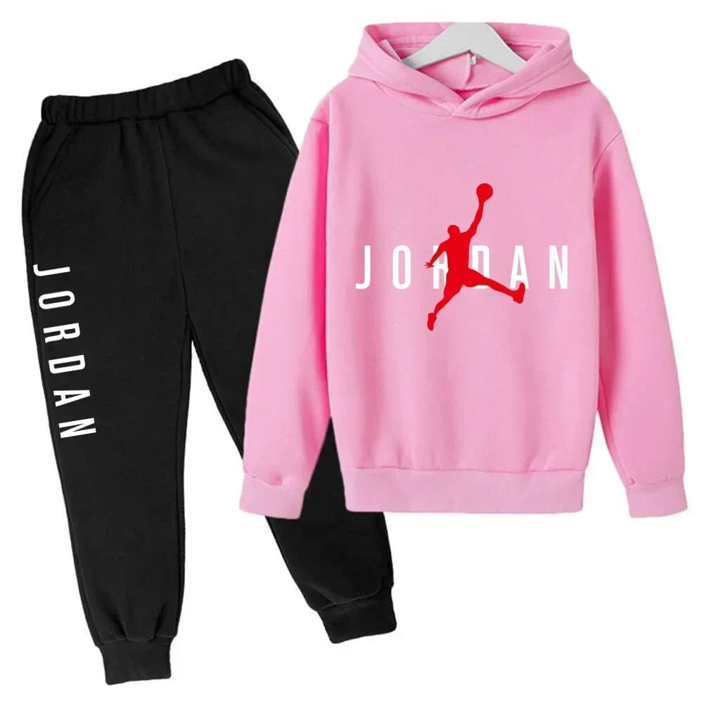New Children's and Boys' Clothing Autumn Baby Girls' Clothing Children's Brand Hoodie 2 Pieces/Set Casual Sportswear