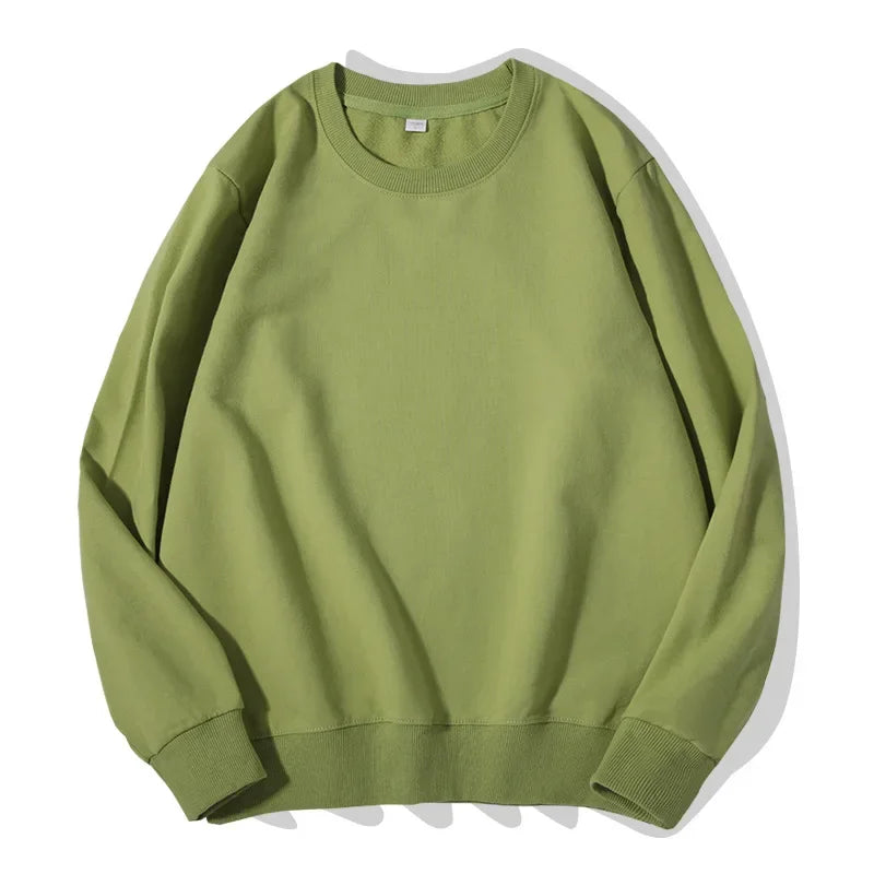 Spring Autumn Womens Sweatshirt 2025 O-neck Solid Harajuku Pullovers Multicolor Casual Cotton Woman Sweatshirts Knit Streetwear