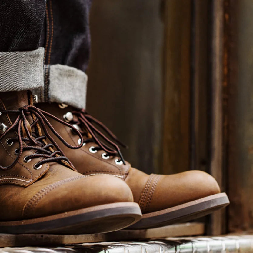Maden First Layer Cowhide 8111 Ankle Boots Vintage Genuine Leather Paratrooper Motorcycle Boots Men's Fall Winter Casual Shoes