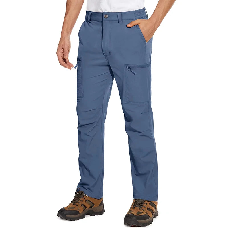 MAGCOMSEN Men's Waterproof Hiking Pants with Multi-pockets Lightweight