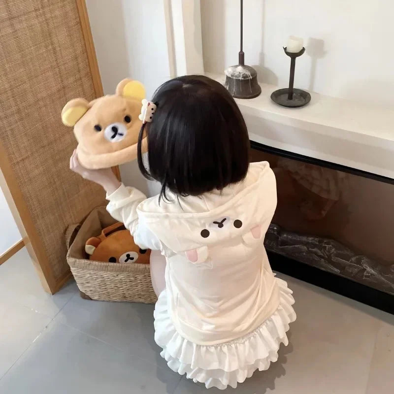 Y2k Harajuku Streetwear Hoodies Women Japanese Style Kawaii Sweet Cute Cartoon Print Zipper Sweatshirt Soft Girl 2025 Jacket