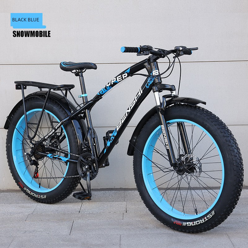Snowmobile off-Road Mountain Bike Oversized Thick Wide Tire Plus-Size ATV Variable Speed Shock Absorption Adult Bicycles for Men and Women