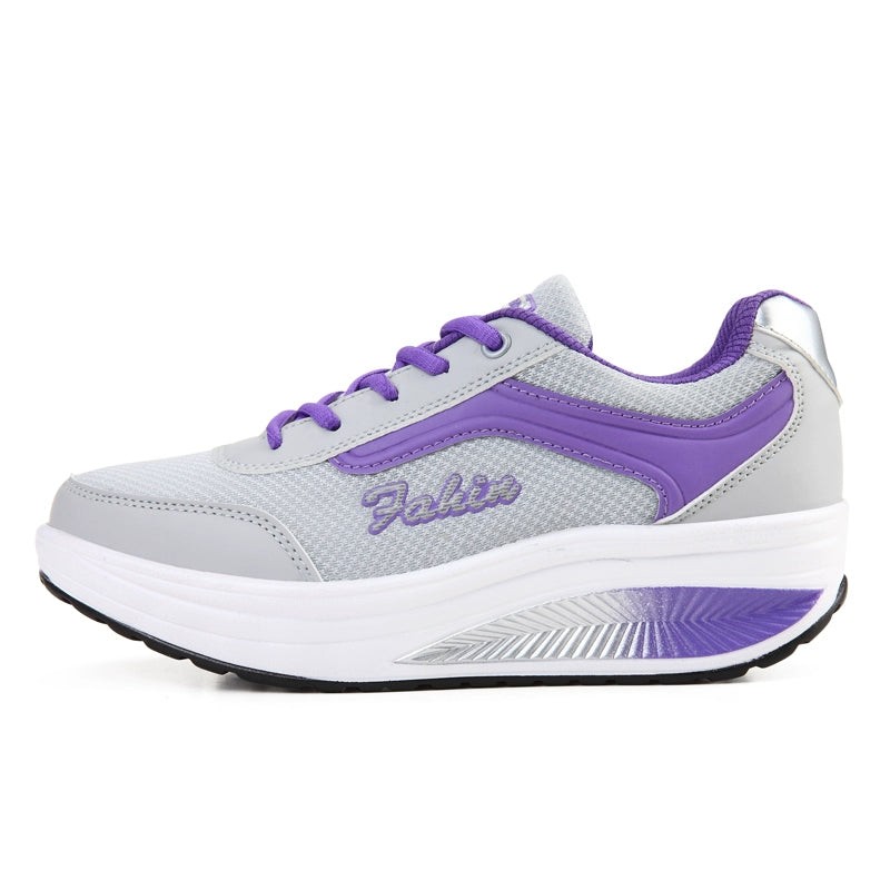 Platform Mesh Surface Breathable Korean Style Running Rocking Shoes