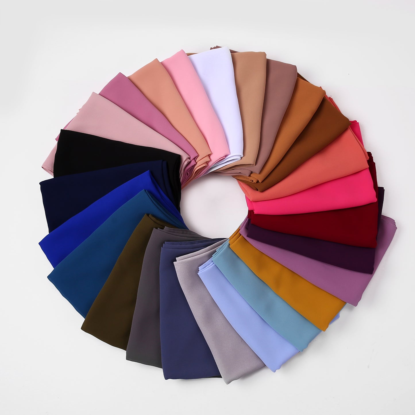 1pc Ramadan Solid Color Pearl Chiffon Scarf Muslim Hijab