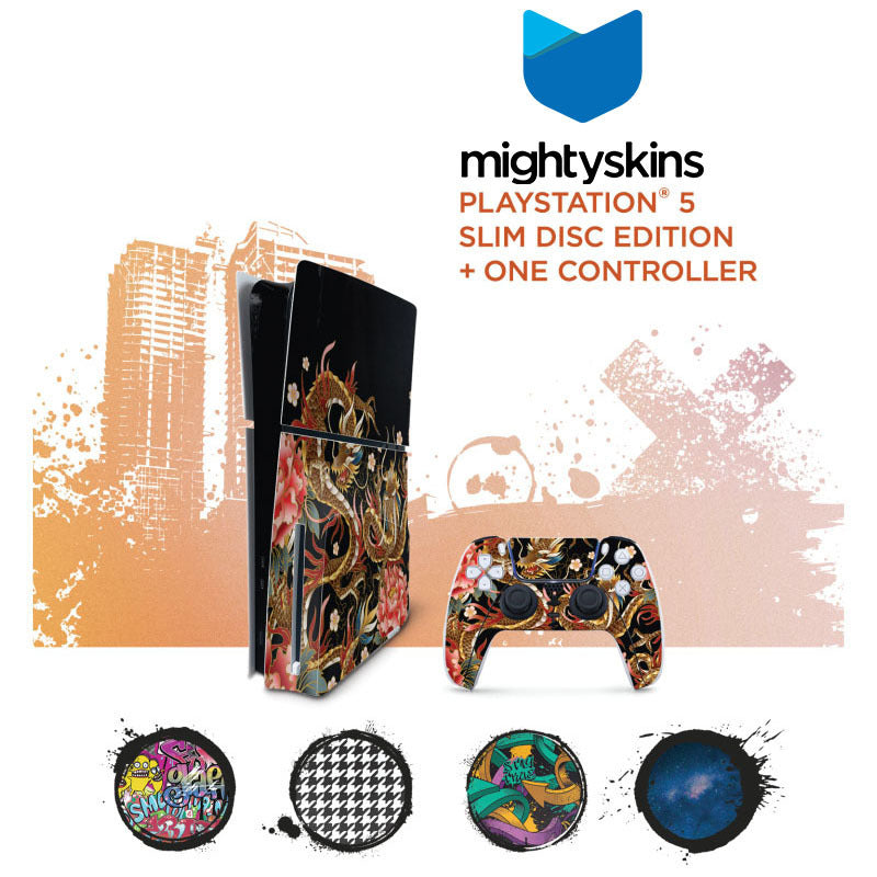 Sony PlayStation 5 Digital Fortnite Flowering Chaos Bundle with Extra Controller and MightySkins Code - Chroma Teal