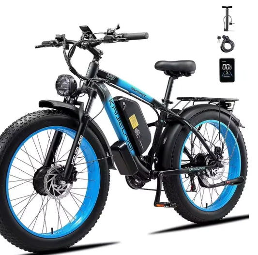 Brand New KAIJIELAISI V3 Electric Mountain Bike 26" Fat Tire 48V 2000W 23Ah 35MPH