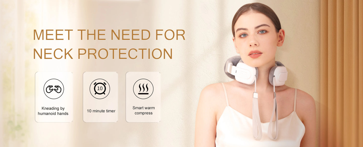 Simulated Human Finger Massage Multifunctional Massager, Multi-Level Adjustable, Fully Wrapped Shoulder and Neck Massage Shawl, Constant Temperature Heating + Three-Dimensional Kneading, Directly Targets Muscle Strain