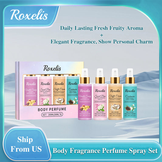 Roxelis 1set Body Fragrance Perfume Spray Set Long Lasting Freshing Fruit Scent Daily Dating Glamour Flirting Elegant Perfume