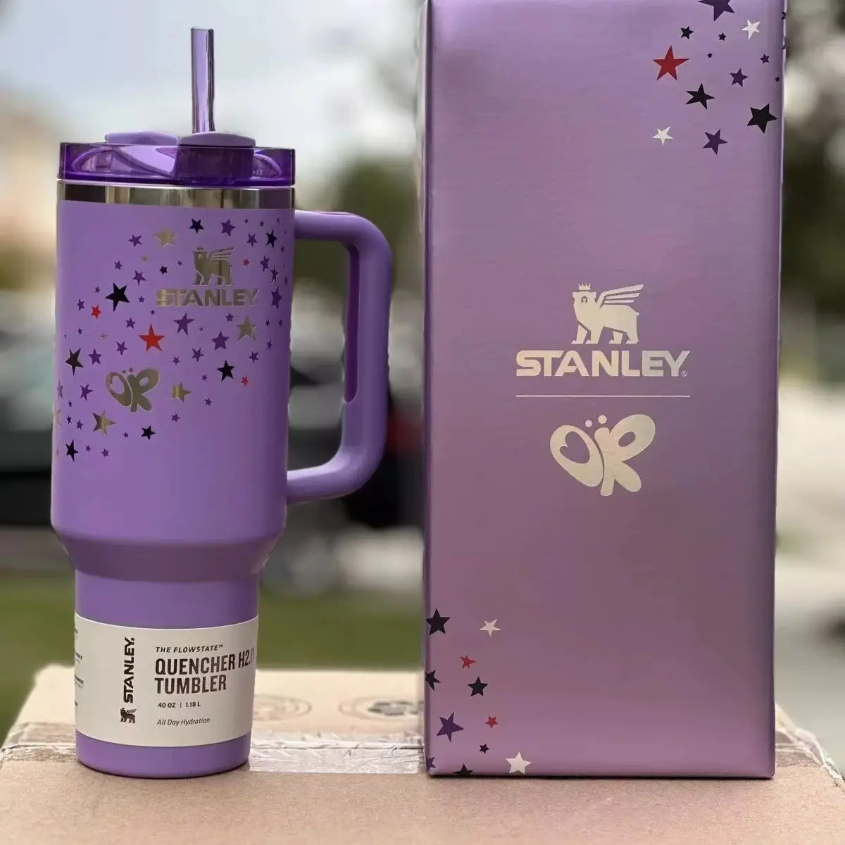 Stanley Quencher H2.0 Tumbler with Handle and Straw 40 oz | Flowstate 3-Position Lid | Cup Holder Compatible for Travel |